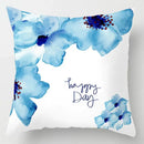 Blue geometric marble throw pillows for living room decor
