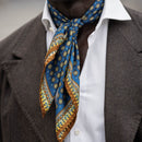 Toscana - Silk Neckerchief - Prussian Blue