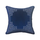DecorBites™ Blue Geometry Embroidery Cushion Cover Dutch Velvet Pillowcase Shell Gift