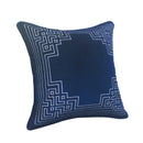 DecorBites™ Blue Geometry Embroidery Cushion Cover Dutch Velvet Pillowcase Shell Gift