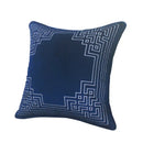 DecorBites™ Blue Geometry Embroidery Cushion Cover Dutch Velvet Pillowcase Shell Gift
