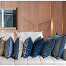 DecorBites™ Blue Geometry Jacquard Pillow Cover 45x45cm Sofa Decoration