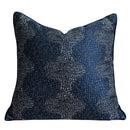 Blue geometry jacquard pillow cover living room textured throw