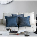DecorBites™ Blue Geometry Jacquard Pillow Cover 45x45cm Sofa Decoration