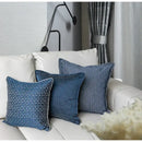 DecorBites™ Blue Geometry Jacquard Pillow Cover 45x45cm Sofa Decoration