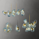 Blue glass flower ceiling chandelier for dining room