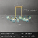 Blue glass flower ceiling chandelier for dining room