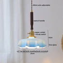 DecorBites™ Blue Glass LED Pendant Lamp for Dining Living Room Bedroom
