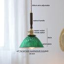 DecorBites™ Blue Glass LED Pendant Lamp for Dining Living Room Bedroom