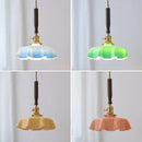 DecorBites™ Blue Glass LED Pendant Lamp for Dining Living Room Bedroom