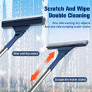 Blue glass wiper and screen brush window cleaner for living room