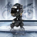 Blue & gold marble motorcycle helmet watch display living room decor