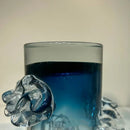 DecorBites™ Blue Gradient Wavy Glass Vase for Floral Arrangements and Room Decor