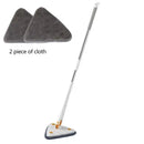 Blue & gray rotating telescopic triangle floor mop kitchen squeegee