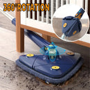Blue & gray rotating telescopic triangle floor mop kitchen squeegee
