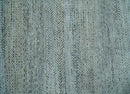 Blue, Ivory and Silver 8x10 Hand Knotted Modern Geometric Trellis Scandinavian Wool Area Rug | TRDCP934810