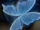 Blue lace led butterflies wedding decor for bedroom glowing wings