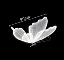 Blue lace led butterflies wedding decor for bedroom glowing wings