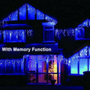 Blue LED Icicle Decorative Light with Remote Controlled Festive String Lights