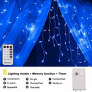 Blue LED Icicle Decorative Light with Remote Controlled Festive String Lights