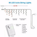Blue LED Icicle Decorative Light with Remote Controlled Festive String Lights