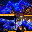 Blue LED Icicle Decorative Light with Remote Controlled Festive String Lights