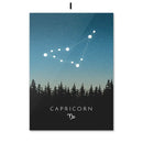 Blue leo cancer zodiac canvas art set kids room constellation prints