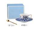 DecorBites™ Blue Lotus Dinnerware & Tea Set