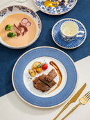 DecorBites™ Blue Lotus Dinnerware & Tea Set