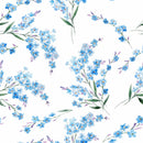 Blue Lovely Flowers Wallpaper