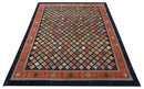 Blue Modern Geometrical Design 9x12 Hand Knotted wool Area Rug