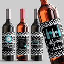 Blue Mommy Wine Label Set