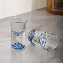Blue mountain decorbites blue sake glass ice jug set dining room