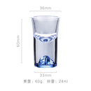 Blue mountain decorbites blue sake glass ice jug set dining room