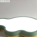 Blue & natural wood cloud flush mount ceiling lamp for kids bedroom