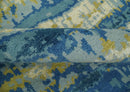 Blue, Olive and Ivory Modern abstract Hand Knotted 5x8 wool Area Rug