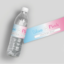 Blue or Pink Gender Reveal Water Bottle Labels