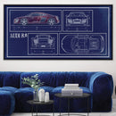Blue Print Canvas
