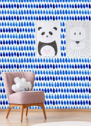 Blue Raindrops Wallpaper