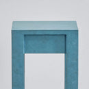 Blue Rectangle Wood Side Table