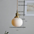Blue ribbed ceramic led pendant lamp kitchen brass accents