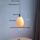 Blue ribbed ceramic led pendant lamp kitchen brass accents