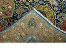 Blue, Rust and Mustard Traditional Large Design 8.4x10 fine wool area rug