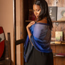 Sophia - Silk Scarf Shawl - Cobalt Blue