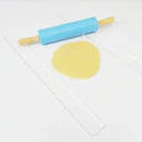 Blue silicone rolling balance ruler with wood handles kitchen tool