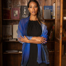 Sophia - Silk Scarf Shawl - Cobalt Blue