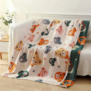 Blue teddy bear gauze cotton bath towel bedroom blanket