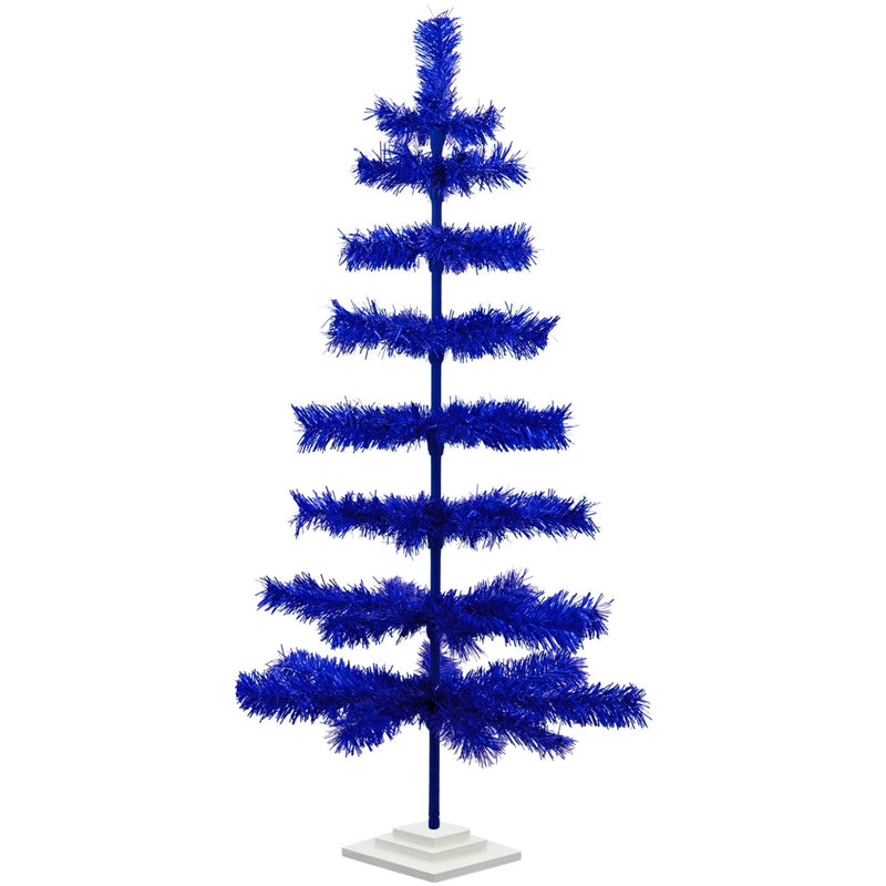 Blue Tinsel Christmas Tree