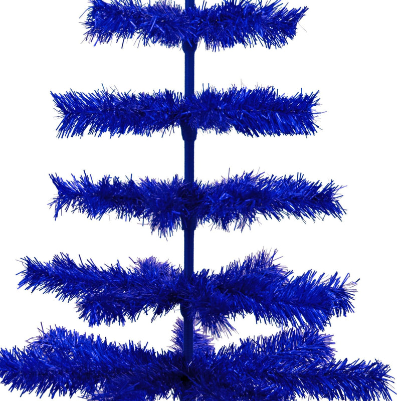 Blue Tinsel Christmas Tree