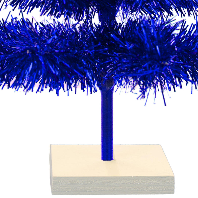 Blue Tinsel Christmas Tree